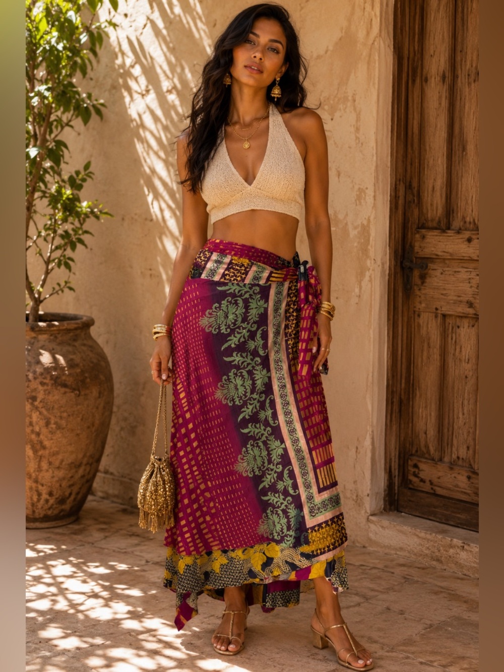 Darn Good Yarn • Silk • Sari • Wrap Skirt
